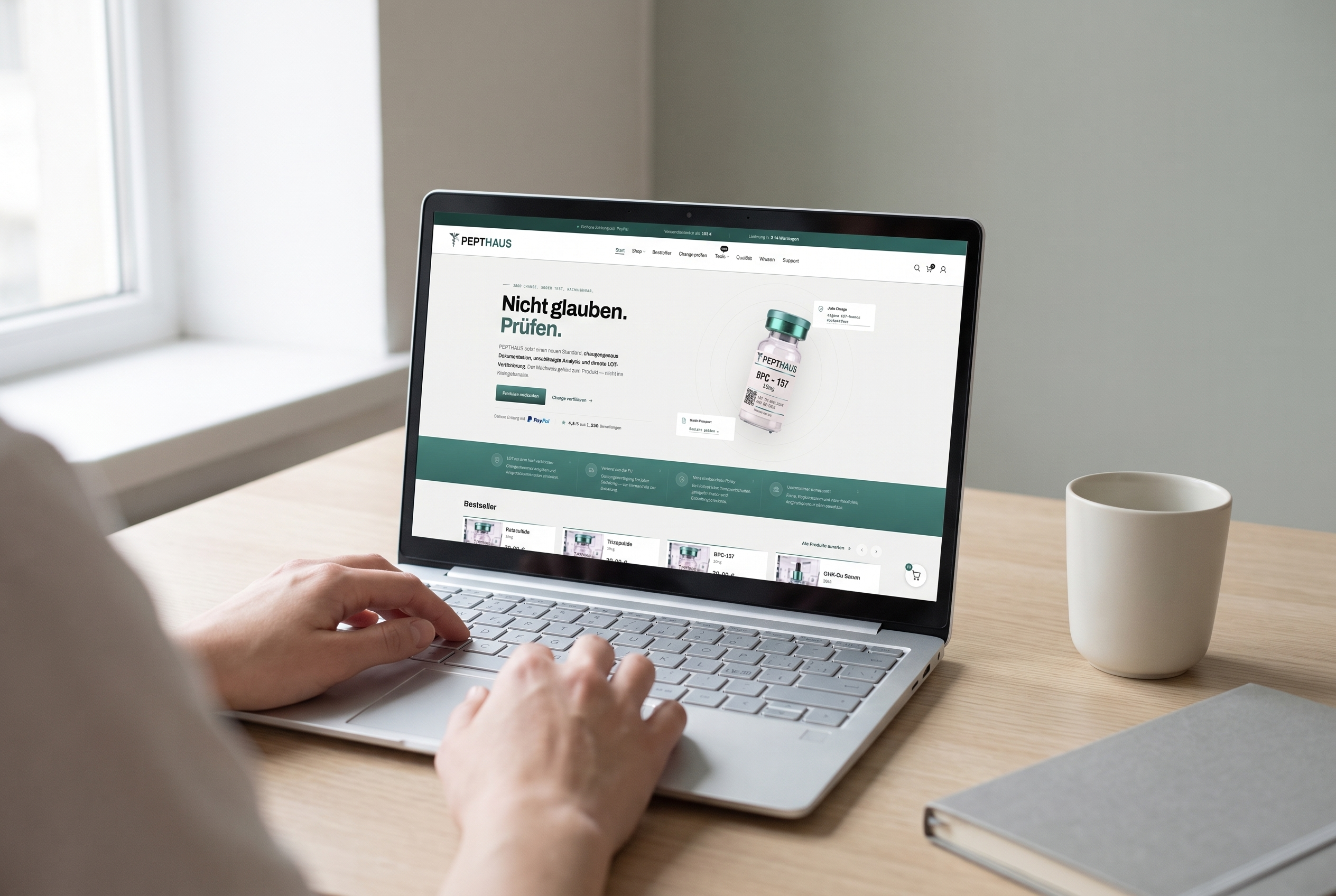 Bestellung im Online-Shop wird abgeschlossen